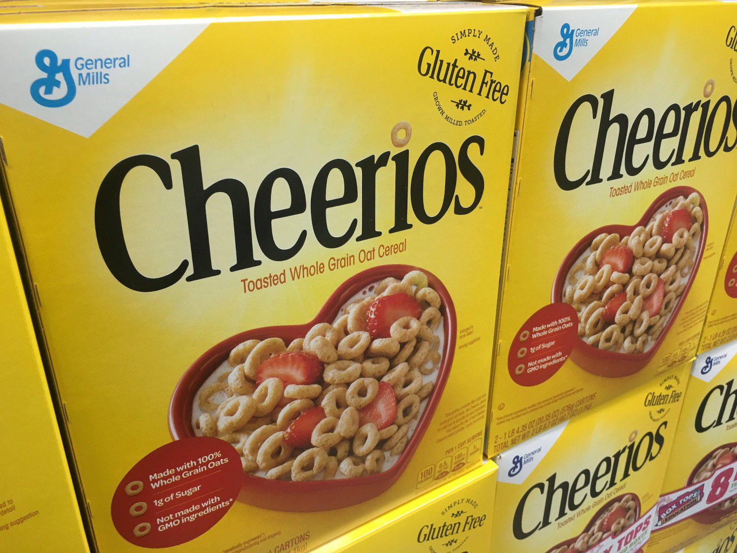 Hefðbundinn gulur Cheerios-pakki. Hefðbundinn gulur Cheerios-pakki.