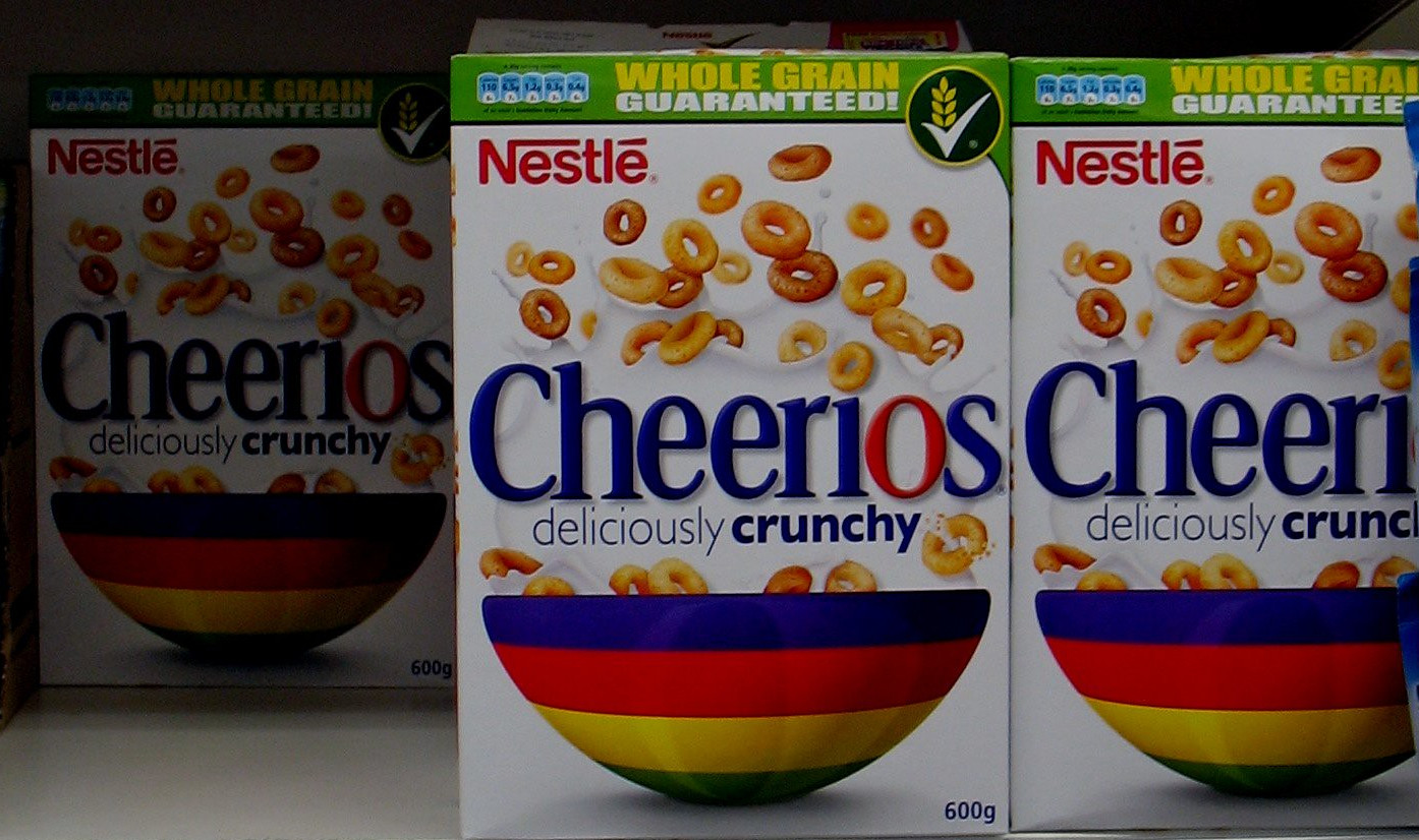 Nestlé Cheerios sem selt er í ESB-ríkjum. Nestlé Cheerios sem selt er í ESB-ríkjum.